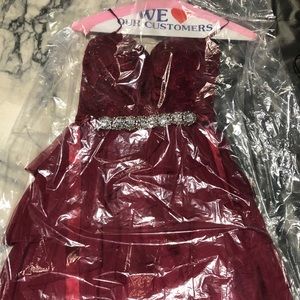 Maroon homecoming dress